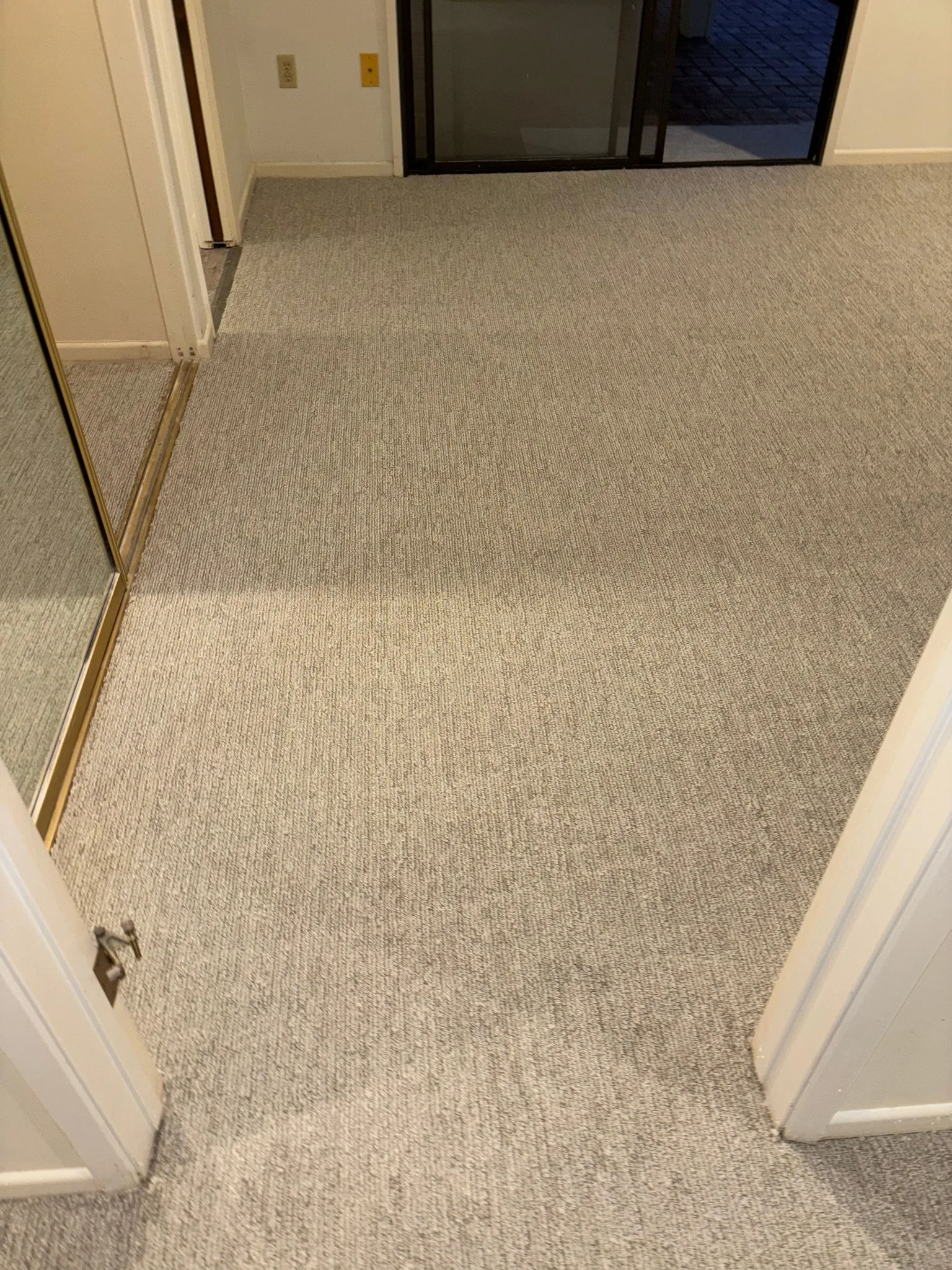 Textured loop carpet through bedroom
