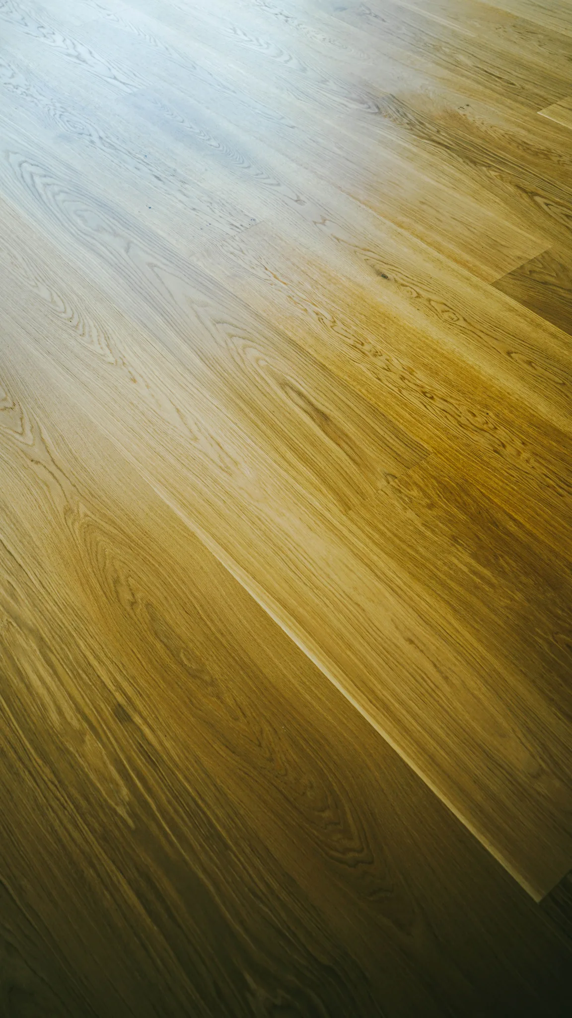 Close view of the grain on 8-inch European white oak with a natural finish in Redondo Beach