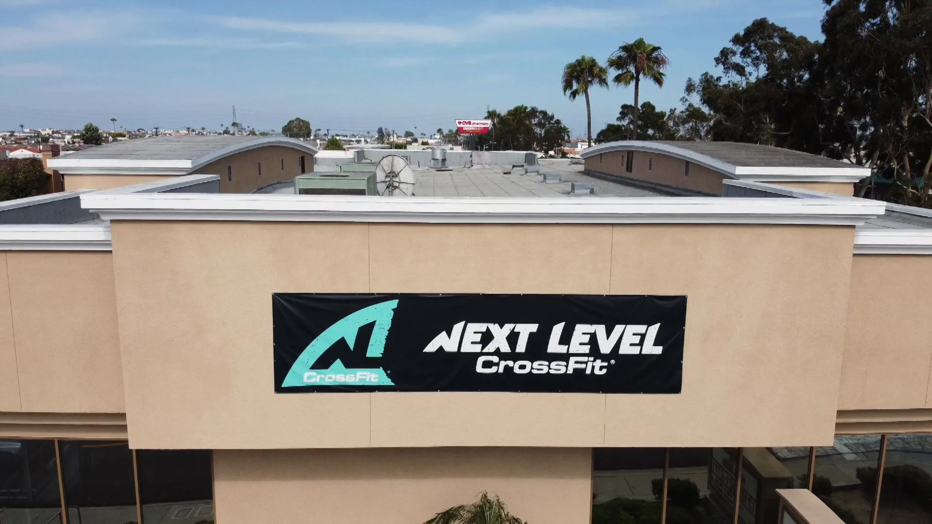 Street-side sign on the gym building in Redondo Beach