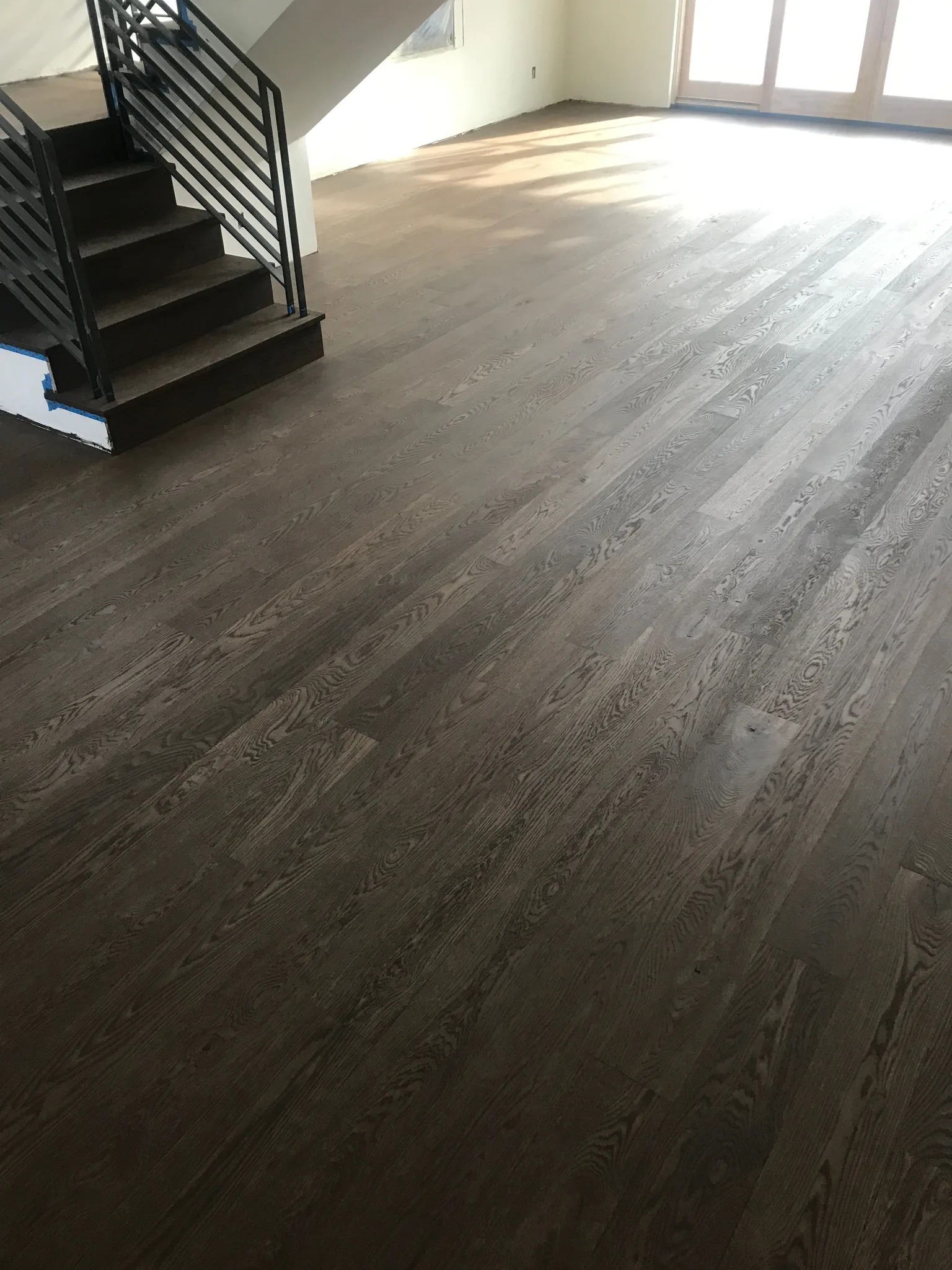 Custom stained red oak