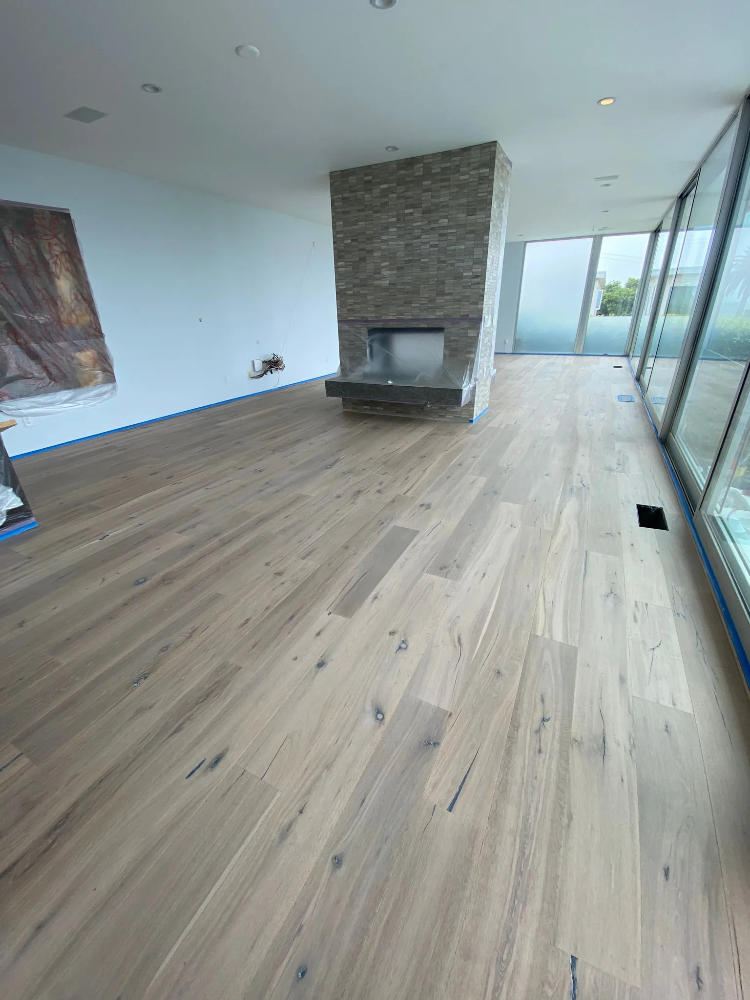 Character-grade oak in a pale matte finish