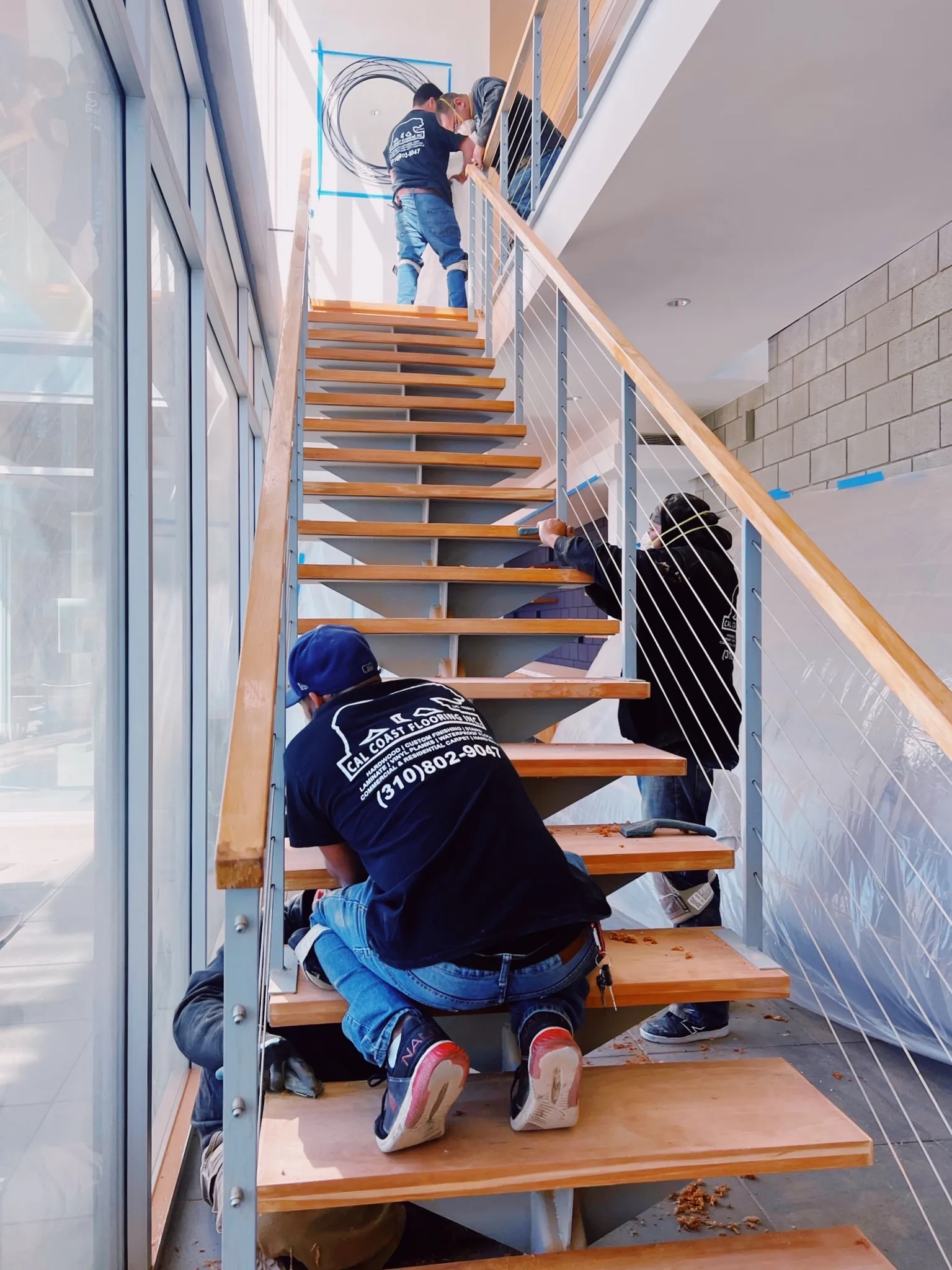 Refresh your staircase with a full refinish in Malibu