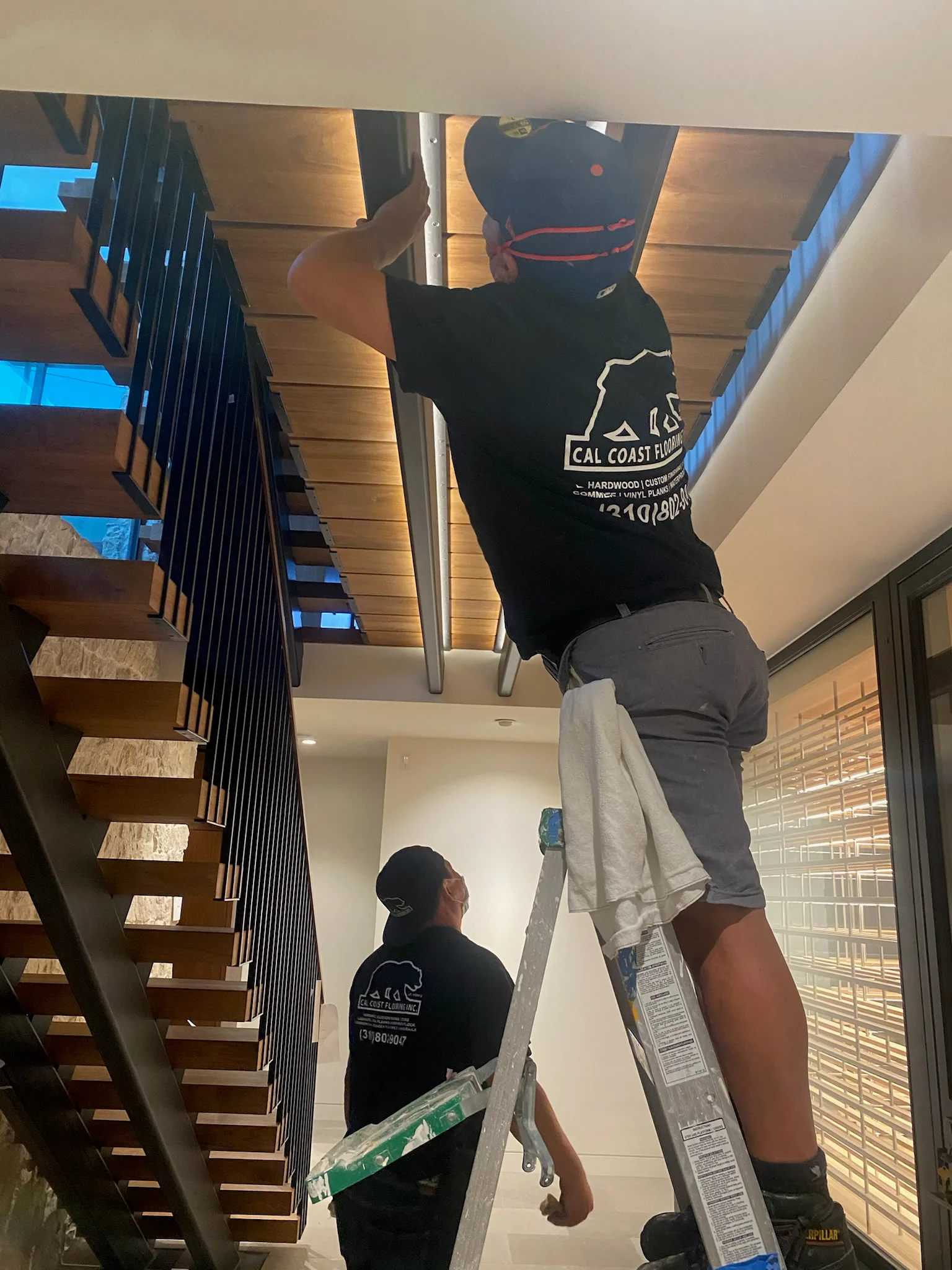 Cal Coast crew applying final touches in Hermosa Beach