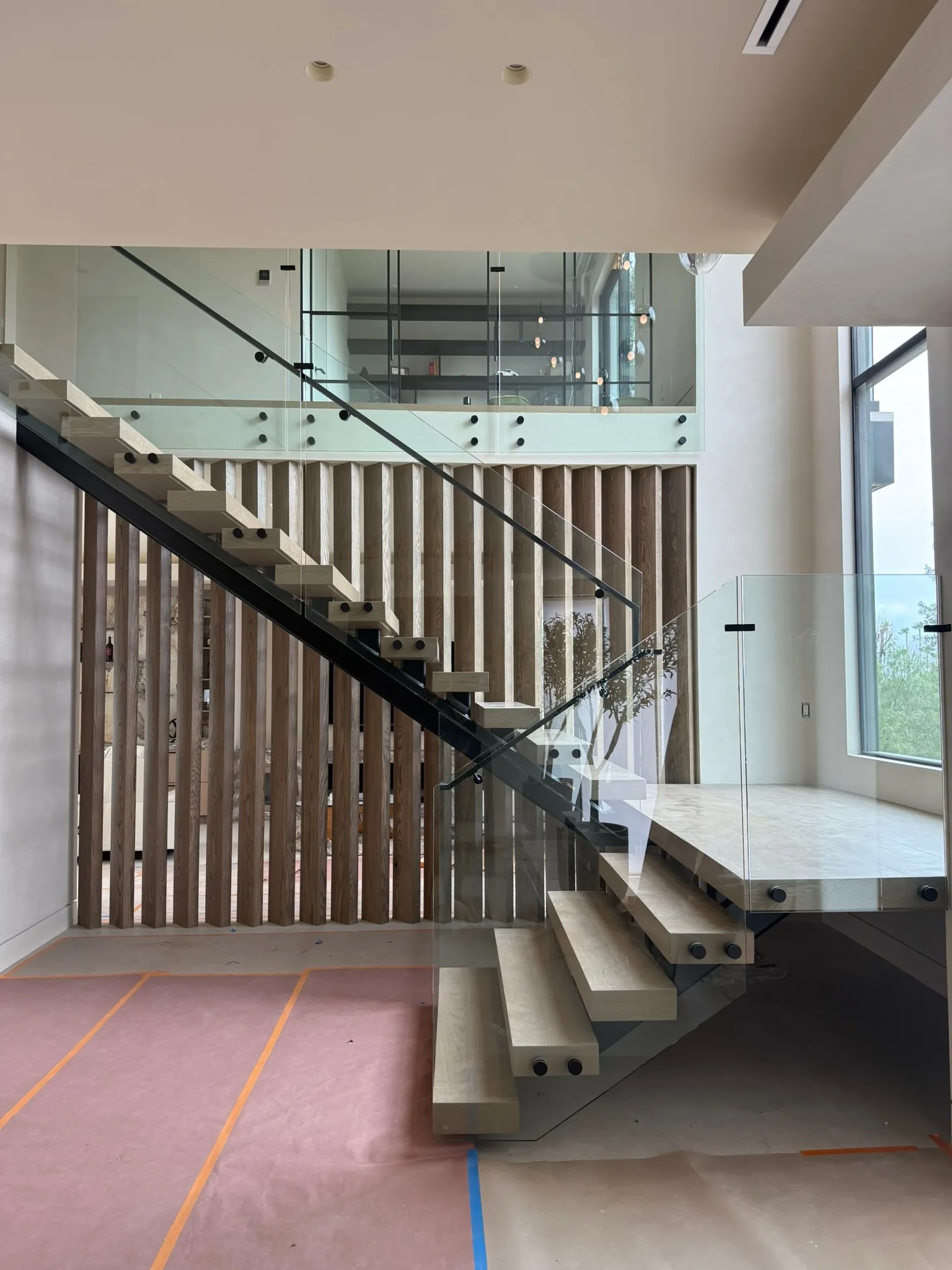 Floating oak treads