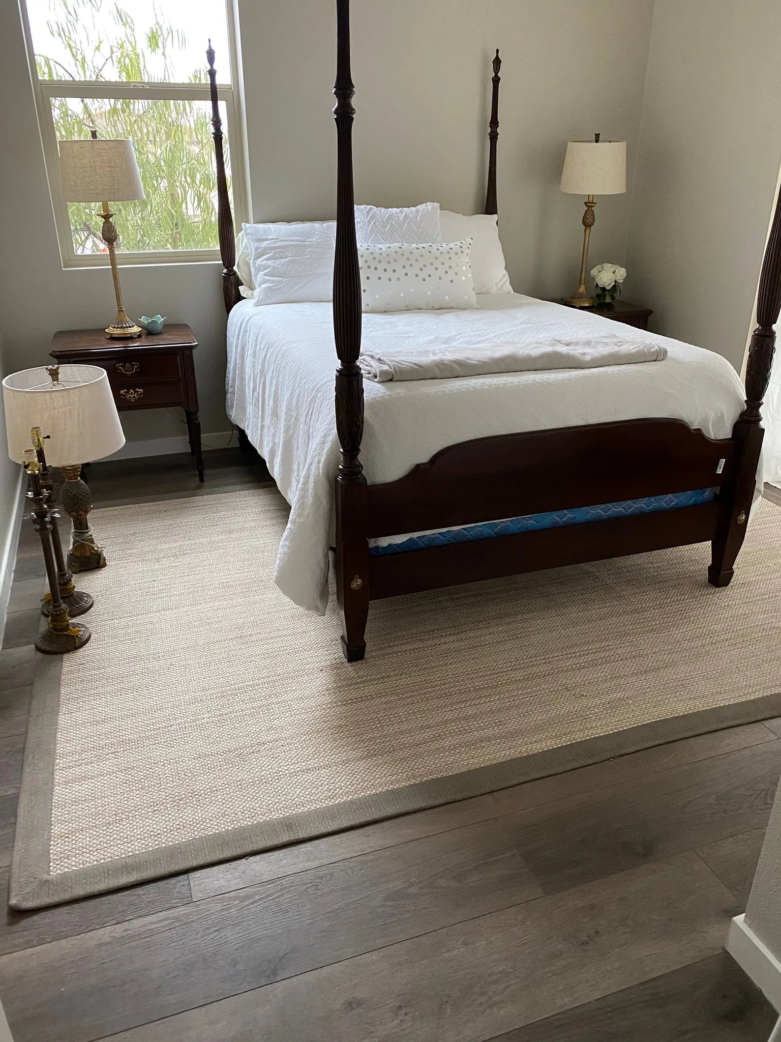 A waterproof floor that still suits a traditional bedroom