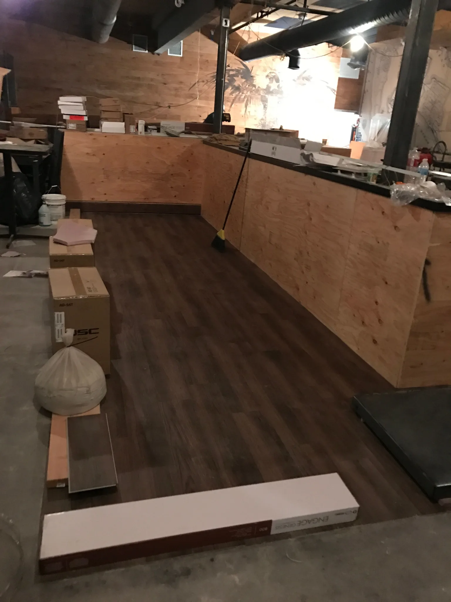 Vinyl plank install for heavy bar traffic